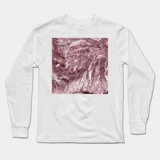 Rose gold marble rush - amethyst Long Sleeve T-Shirt